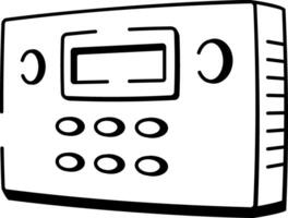 A sketchy style icon showing home alarm vector