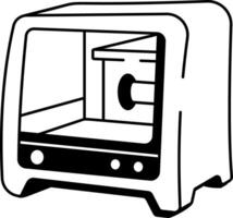 A drawing style icon showing bio printer vector