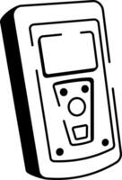 A hand drawn style icon showing motion sensor vector