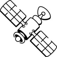 A drawing style icon showing satellite vector