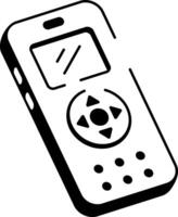 A hand drawn style icon showing smart remote vector