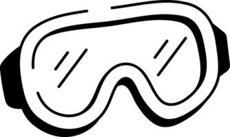 A hand drawn style icon showing vr glasses vector