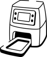 A drawing style icon showing pet feeder vector