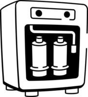 A sketchy style icon showing water purification vector