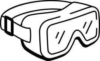 A hand drawn style icon showing vr headset vector