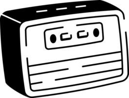 A hand drawn style icon showing wireless speaker vector