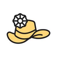 Summer hat icon in glyph style, ready for premium use vector