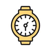 Catch a sight of this modern glyph icon of wristwatch vector