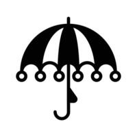 Eye catchy glyph style icon showing fancy umbrella. vector