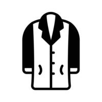Get this latest glyph style icon of long coat. vector