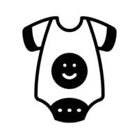 Visually appealing glyph style icon of baby romper. vector