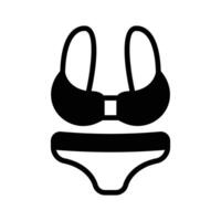 An icon of beach bikini designed in glyph style. vector