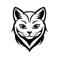 A sharp glyph icon of cat mascot face vector