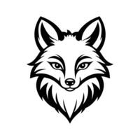 A clever glyph icon of fox mascot face vector
