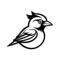 A chirpy glyph icon of sparrow face design vector