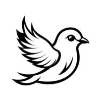 A cheerful glyph icon of bird mascot face vector