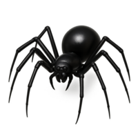 Black Spider in 3D Render with Creepy and Realistic Features png