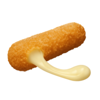 3D Melting Cheese Stick with Stretchy Cheese Pull Effect png