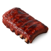 Glazed 3D Pork Rib Ready for Culinary Presentation and Enjoyment png