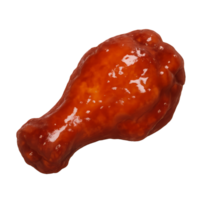 Realistic 3D Model of Barbecue Chicken Wing for Culinary Use png