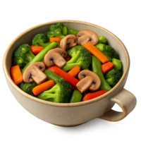 Simple Mixed Vegetable Stir Fry in a Bowl, Fresh and Colorful png