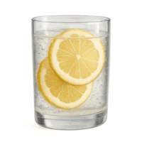 Refreshing Sparkling Lemon Water with Fresh Citrus Slices png