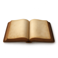 Aged Open Bible with Illumination and Simple Design Elements png