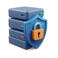 Secure Server Shield with Encryption Lock for Data Protection png