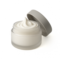 Simple 3D Cream Jar with Smooth Texture and Elegant Design png