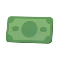 Minimalist Banknote Design in Simple Green Hue png