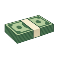 Stack of Money with Bundles on a Plain Background for Design Use png