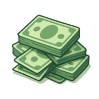 Cartoon Pile of Money in a Simple Style for Creative Use png