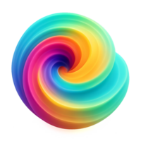 Colorful Spiral Wave Design with Smooth Gradient Patterns png