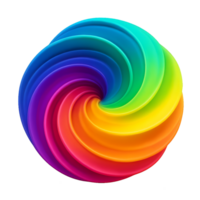 Colorful Spiral Wave Design with Smooth Curves and Modern Aesthetic png