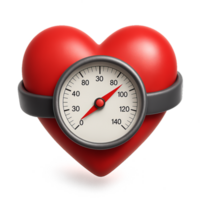 Heart Gauge Concept with Red Heart Shape and Simple Design png