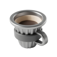 Coffee cup with handle isolated on transparent background png
