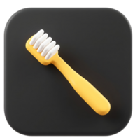 Yellow toothbrush isolated on transparent background png