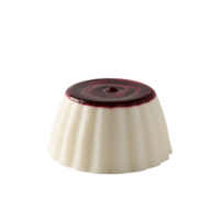 Panna cotta with berry sauce isolated on transparent background simple dessert png