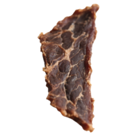 Single piece of beef jerky isolated on transparent background close up png
