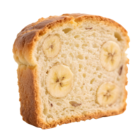Slice of banana bread isolated on transparent background png