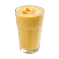 Glass of mango smoothie isolated on transparent background png