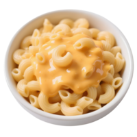 Macaroni and cheese in a bowl isolated on transparent background png