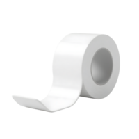 White adhesive tape roll isolated on transparent background for office use png