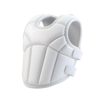 White chest protector for martial arts isolated on transparent background png