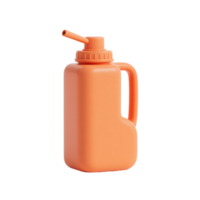 Orange watering can isolated on transparent background for gardening use png