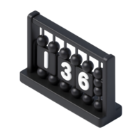 Black scoreboard with white numbers isolated on transparent background png