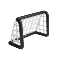 Soccer goal with net isolated on transparent background png