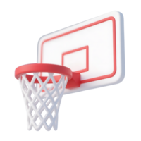 Basketball hoop with net isolated on transparent background png