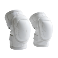 Pair of white knee pads for sports isolated on transparent background png