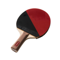 Red and black ping pong paddle isolated on transparent background png